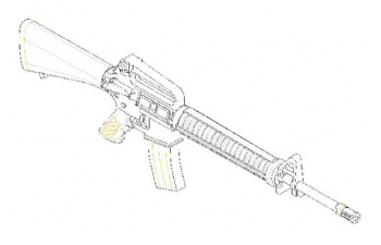 Сборная модель Американский автомат AR15/M16/M4 M16A2