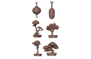 3D-печать BASING Японские лампы и бонсай / Japanese Lamps & Bonsai