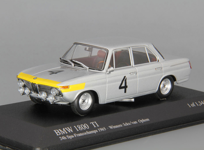 BMW 1800 Ti Winners 24h Spa-Francorchamps Ickx / van Ophem (1965), silver