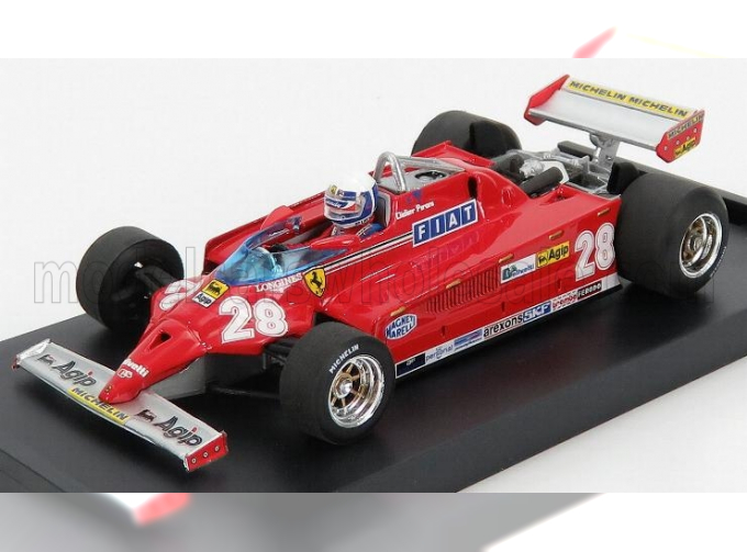 FERRARI F1 126ck Turbo N 28 Monaco Gp 1981 D.pironi - With Driver Figure, Red