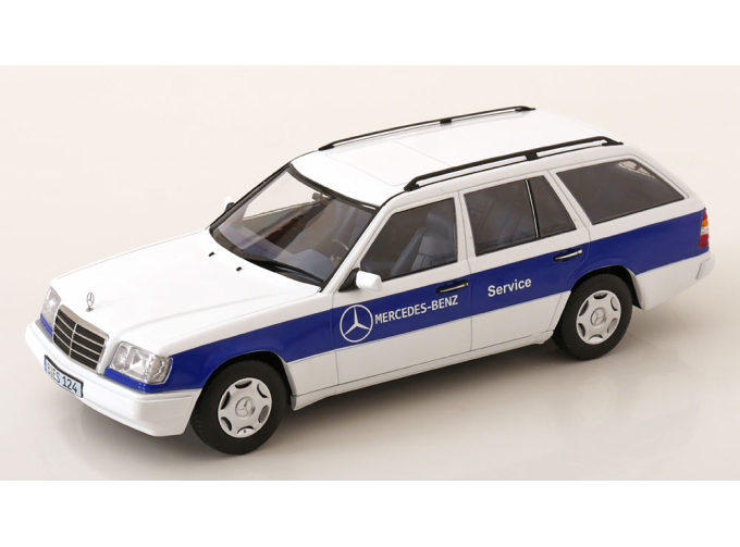 MERCEDES BENZ E-class (s124) T-model Sw Station Wagon Mercedes Car Service (1995), White Blue