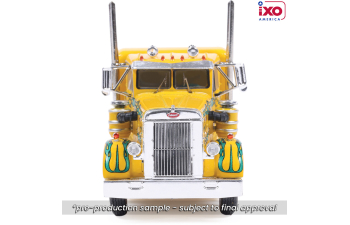 PETERBILT 350 Tractor Truck 3-assi (1952), yellow with green flames