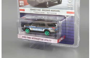 FORD Explorer Interceptor Utility "Tombstone Arizona Marshal" (2016), dark grey / green (Greenlight!)