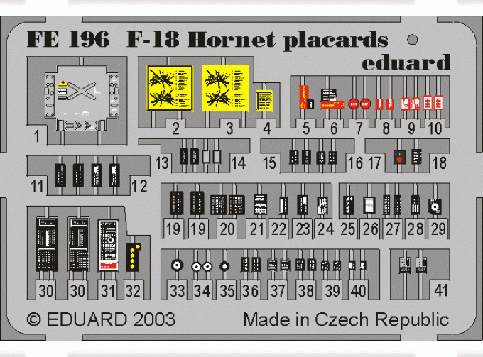 Цветное фототравление для F-18 placards