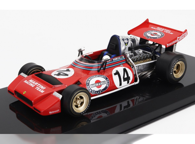 TECNO F1 Pa123 Team Martini Racing №14 Season (1972) Nanni Galli - Con Vetrina - With Showcase, Red