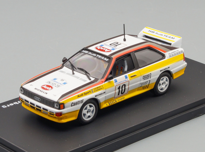 AUDI Quattro N10 Winner Rally Acropolis (1984) S.Blomqvist - B.Cederberg, White Yellow Black