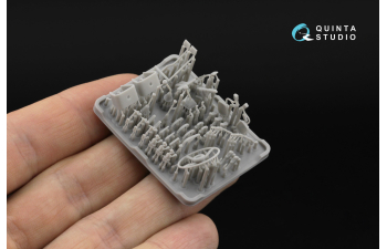 3D Декаль интерьера кабины Toyota FJ43 Land Cruiser series (AK Interactive) (с 3D-печатными деталями)