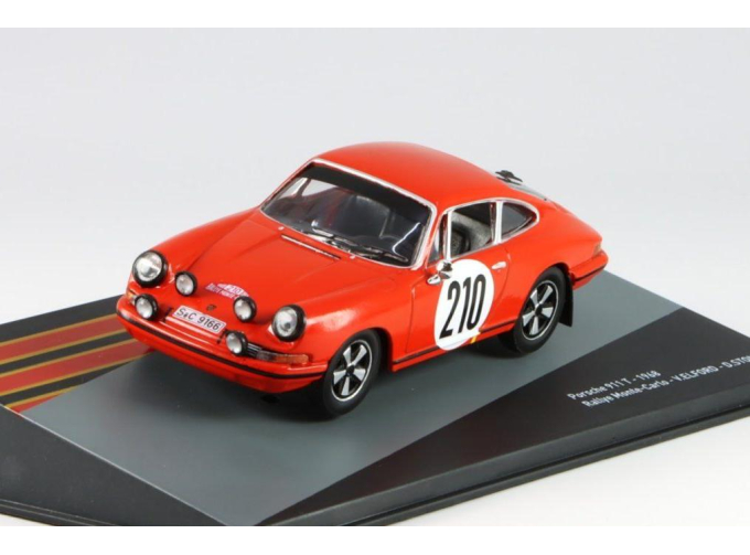 PORSCHE 911T #210 Rallye Monte-Carlo V.Elford/D.Stone (1968), red