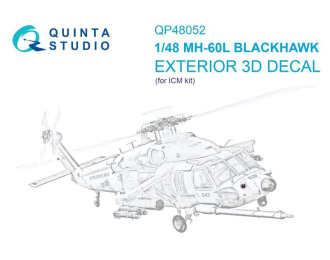 3D Декаль Элементы экстерьера для MH-60L (ICM)