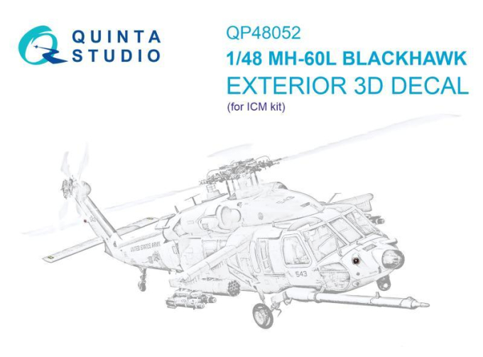 3D Декаль Элементы экстерьера для MH-60L (ICM)