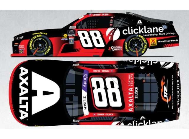 Chevrolet #88 Connor Zilisch *Axalta*, black/white/red 2025