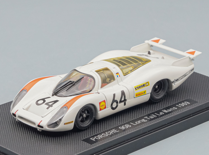 PORSCHE 908 Long Rail Le Mans #64 (1969), white