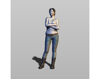 Фигура Труженица села, окрашенная