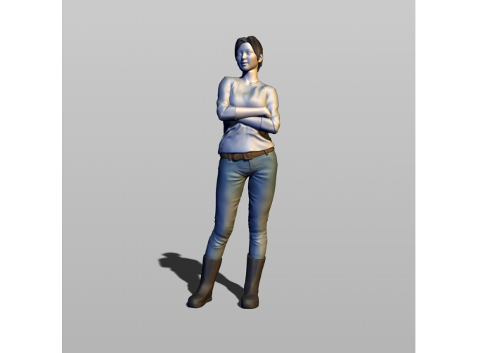 Фигура Труженица села, окрашенная