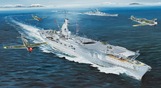 Сборная модель Корабль Немецкий авианосец "Петер Штрассер"