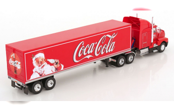 KENWORTH T600 тягач с прицепом "Coca-Cola" (1986), красный