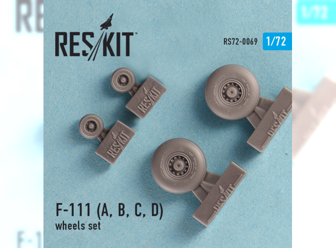 Колеса General Dynamics F-111 (A, B, C, D) wheels set Reskit - No. RS72-0069 - 1:72