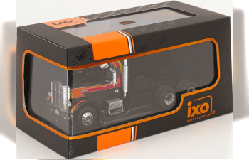 FREIGHTLINER Flc 120 64t Tractor Truck 3-assi (1977), Black Red Orange