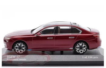 BMW i7 (2023), red metallic