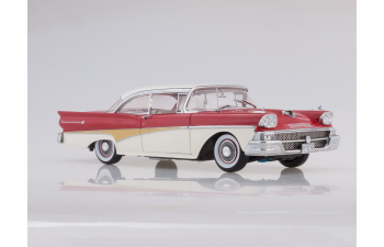 FORD Fairlane 500 HardTop (1958), colonial white/torch red