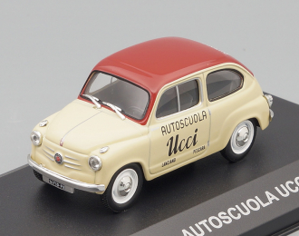 FIAT 600 "AUTOSCUOLA UCCI" 1955 Beige/Maroon