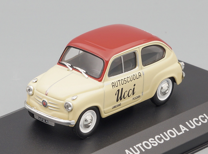 FIAT 600 "AUTOSCUOLA UCCI" 1955 Beige/Maroon