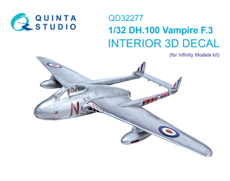 3D Декаль интерьера кабины DH.100 Vampire F.3 (Infinity Models)