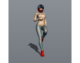 Фигурка Гонщица 6, окрашенная