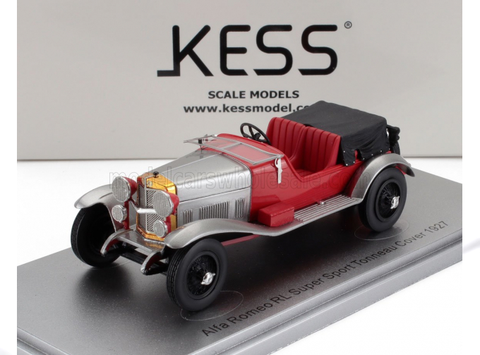 ALFA ROMEO Rl Super Sport 4 Seat - 4 Posti - With Covered Seat (1927), Red Silver Black