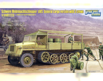 Сборная модель Немецкий полугусеничный транспортёр sWS с экипажем
