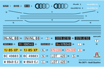 Сборная модель AUDI Quattro 1986