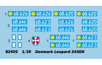 Сборная модель Танк Danish Leopard 2A5DK Tank