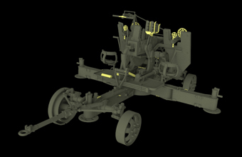 Сборная модель Зенитное орудие OQF 40mm Bofors Anti-aircraft Gun Mk.I/III (British Version)