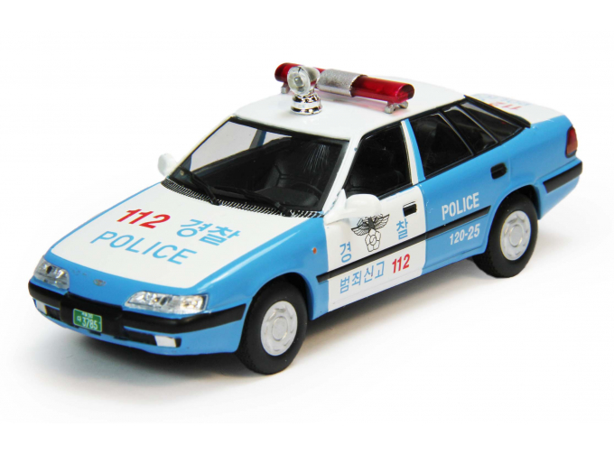 DAEWOO Espero S Полиция Южной Кореи, Полицейские Машины Мира 71, бело-голубой
