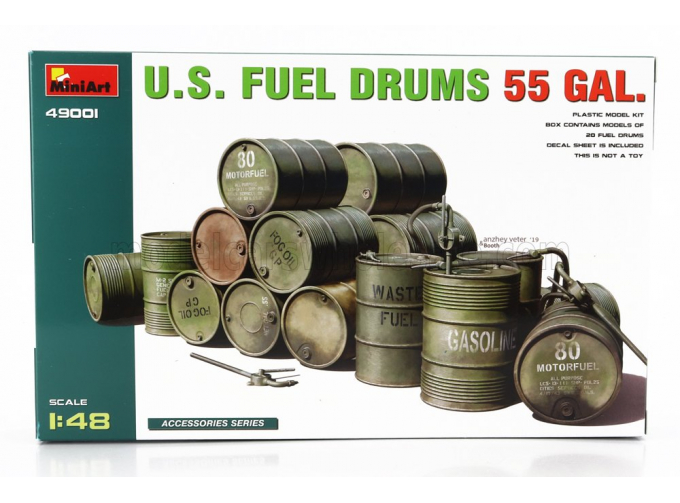 Сборная модель ACCESSORIES Usa Gasoline Fuel Drums 55 Gal