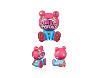 28cm Liberty Walk Kuma 400% Style 01, pink/red/blue