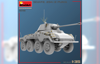 Сборная модель Sd.kfz. 234/2 Puma Tank Military 1945