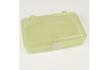 Прозрачный синий ящик для хранения инструментов 27.5х18х5.5см