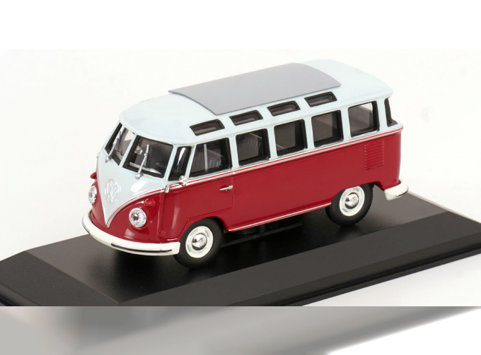 VOLKSWAGEN T1 Samba Minibus (1963), dark red / light grey