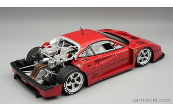 FERRARI F40 LM Press Version (1996) - Open rear trunck and engine part - close with magnetic system