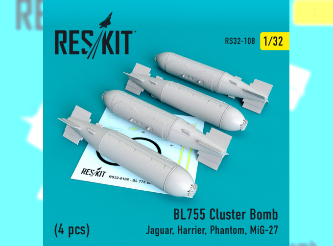 Аксессуары для моделей военной техники Кассетная бомба BL755 (4 шт.)
