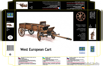 Сборная модель Западноевропейская телега