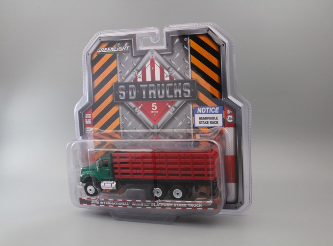 INTERNATIONAL WorkStar Platform Stake Truck 2018 Red (Greenlight!)