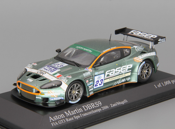 ASTON MARTIN DBRS 9 BMS Scuderia Italia Zani/Mug elli FIA GT3 Spa (2006), green metallic