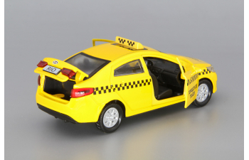 KIA Rio Такси, yellow
