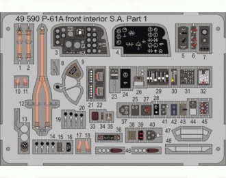 P-61A front interior S.A. GREAT WALL HOBBY L-4802