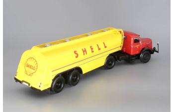 HENSCHEL HS 140 S Tanksattelzug "SHELL", red / yellow