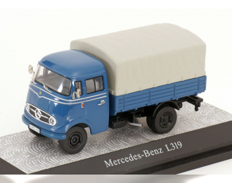 MERCEDES-BENZ L319 Pritsche with canvas top, blue