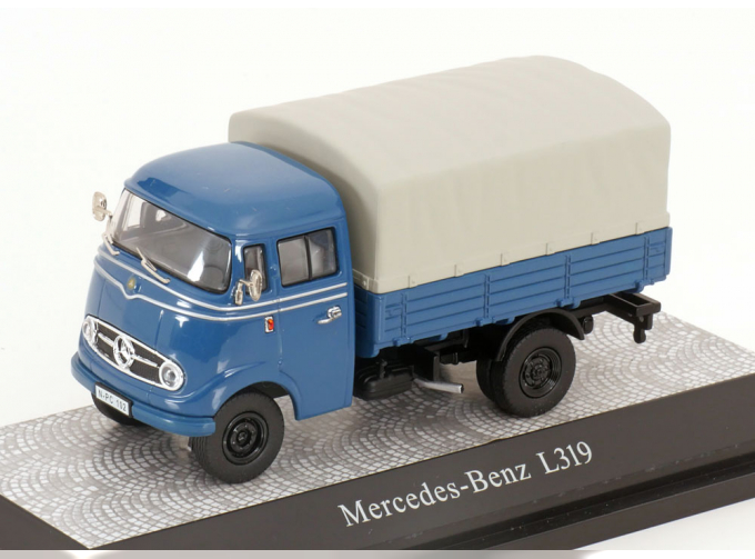 MERCEDES-BENZ L319 Pritsche with canvas top, blue