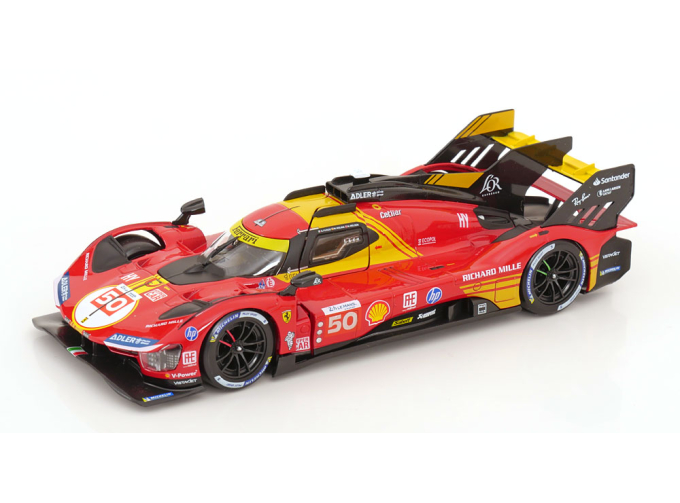 FERRARI 499p 3.0l Turbo V6 Team Ferrari Af Corse №50 Winner 24h Le Mans 2024 Antonio Fuoco - Miguel Molina - Nicklas Nielsen, Red